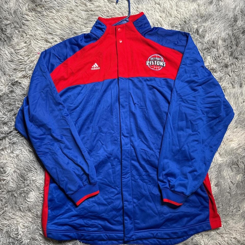 Detroit Pistons Blue Warm Up Jacket